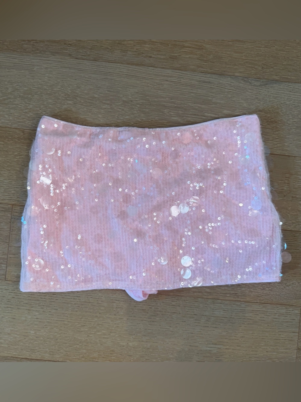 SHEIN Pink Sequin Mini Skirt